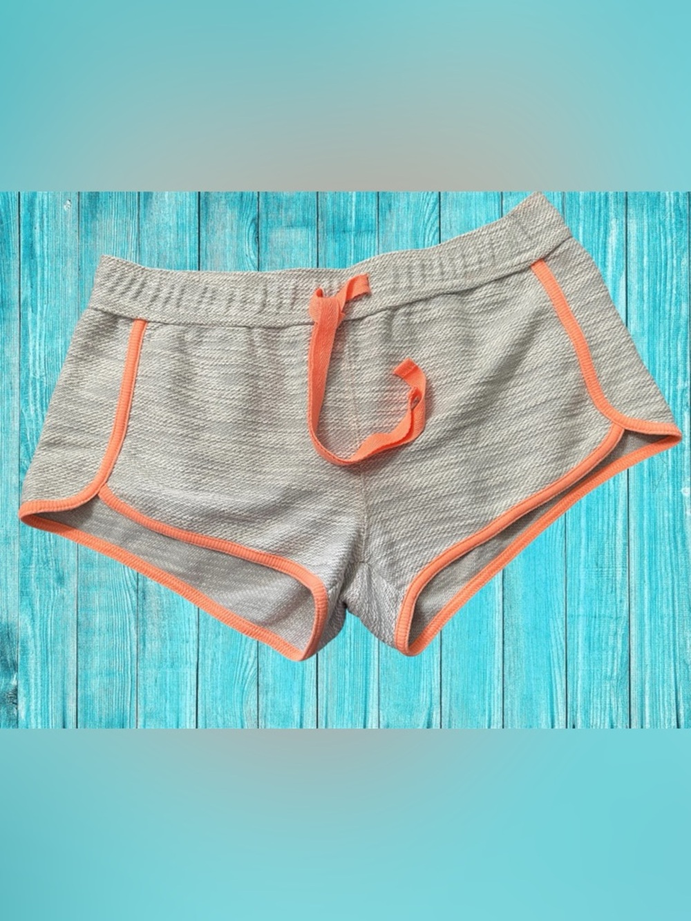 UNIONBAY Gray Athletic Shorts with Coral Trim